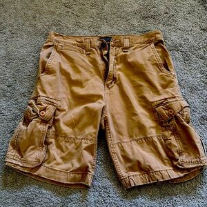 Us polo association distressed mustard cargo shorts size 36